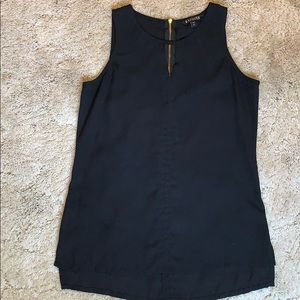 Express Black Keyhole Neck Zip Back Tank Size S